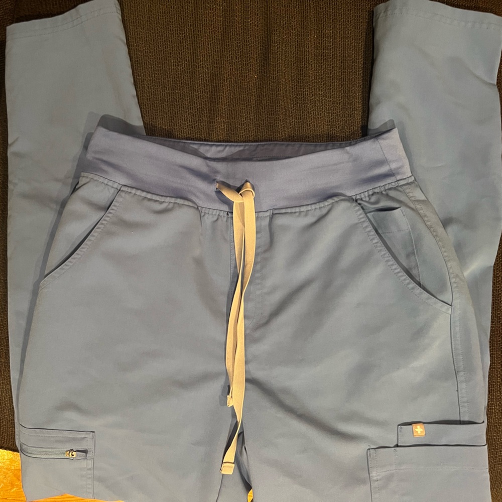 High Waisted Yola™ Skinny Scrub Pants - Ceil Blue